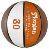 Aangepaste basketbal team naam Nummer Sinaasappel  (Verticaal)