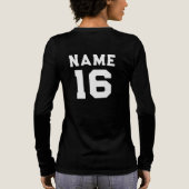 Aangepaste basketbal tee, Speler Naam Rugnummer Tri-Blend Shirt (Achterkant)