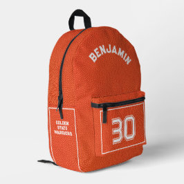 Aangepaste Basketbal Textuur Naam Bedrukte Rugzak
