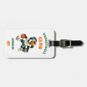 Aangepaste Basketbal Toekan Bag Tag met Naam Bagagelabel (Voorkant horizontaal)