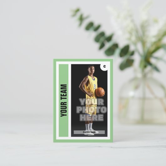 Aangepaste Basketbal Trading Kaart - Sage Contactkaartje (Staand voorkant)