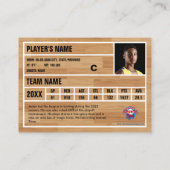 Aangepaste Basketbal Trading Kaart - Sage Contactkaartje (Achterkant)