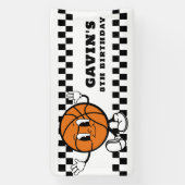 Aangepaste Basketbal Verjaardagsfeest Vinyl Outdoo Spandoek (Verticaal)