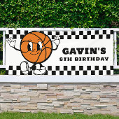 Aangepaste Basketbal Verjaardagsfeest Vinyl Outdoo Spandoek