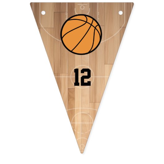 Aangepaste basketbal verjaardagsfeestje vlaggetjes (Eerste vlag)