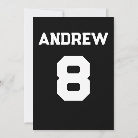 Aangepaste basketbal verjaardagsuitnodiging Sjablo Kaart (Achterkant)