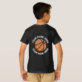 Aangepaste Basketbal Voeg Jouw naam achter & voor  T-shirt (Achterkant volledig)