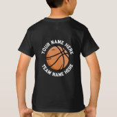 Aangepaste Basketbal Voeg Jouw naam achter & voor  T-shirt (Achterkant)