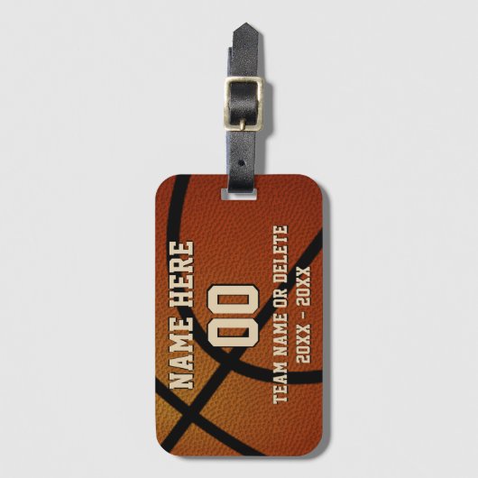 Aangepaste Basketball Bag Labels, Bagagelabels (Voorkant (verticaal))