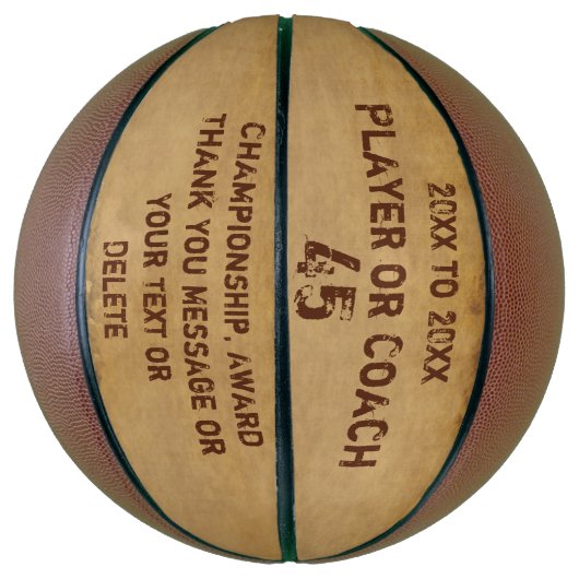 Aangepaste Basketball Ball, uw gestroomlijnde teks Mini Basketbal (Verticaal)
