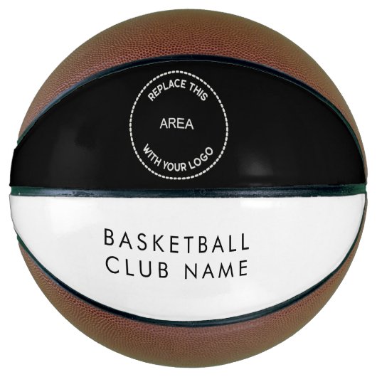 Aangepaste Basketball Club Naam Logo Alle kleuren Basketbal (Voorkant)