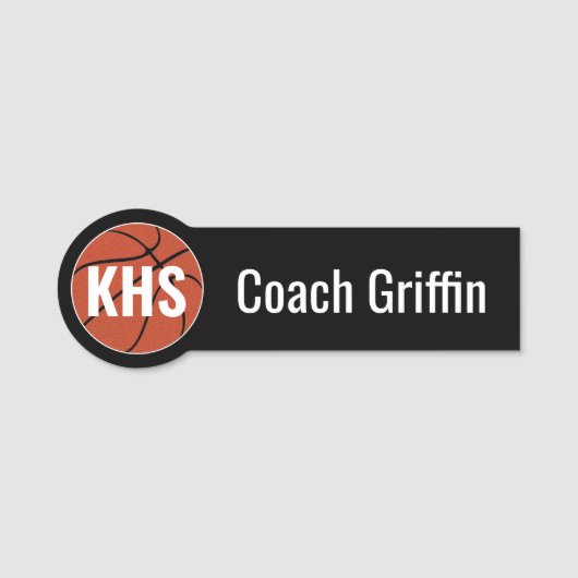 Aangepaste Basketball-coach/afspeelnaam/nummer & k Naamplaatje (Voorkant)