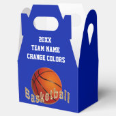 Aangepaste Basketball Favor Boxes, blauw, wit Bedankdoosjes (Geopend)