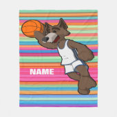 Aangepaste Basketball Fleece Blanket (Voorkant)