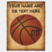 Aangepaste Basketball Fleece Blanket Deken (Voorkant)