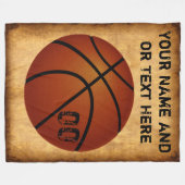 Aangepaste  Basketball Fleece Blanket Deken (Voorkant (Horizontaal))