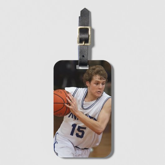 Aangepaste Basketball-foto Bagagelabel (Voorkant (verticaal))