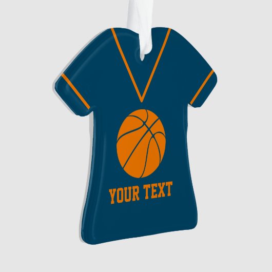 Aangepaste Basketball Jersey naam Ornament (voorkant)