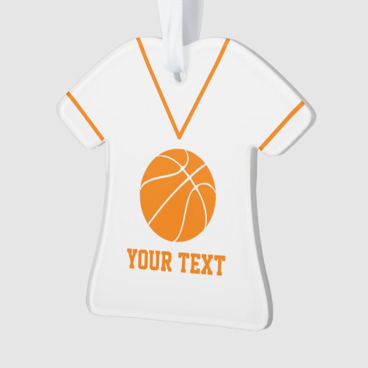 Aangepaste Basketball Jersey naam Ornament (voorkant)