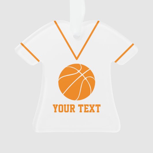 Aangepaste Basketball Jersey naam Ornament (voorkant)