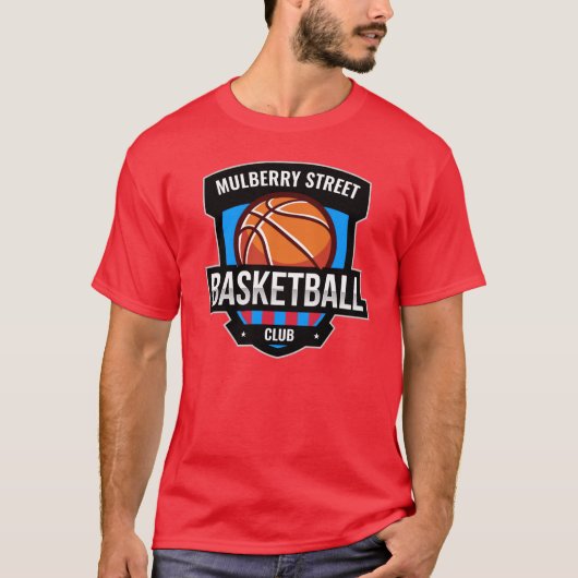 Aangepaste Basketball-Logo T-shirt (Voorkant)