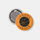 Aangepaste Basketball Magnet met naam en aangepast (Voorkant / Achterkant)