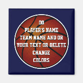 Aangepaste Basketball Magnets, BULK of Buy One Magneet (Voorkant)
