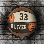 Aangepaste Basketball met de naam en het nummer va Basketbal