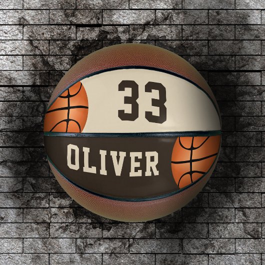 Aangepaste Basketball met de naam en het nummer va Basketbal