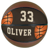 Aangepaste Basketball met de naam en het nummer va Basketbal (Voorkant)