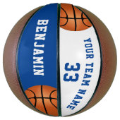 Aangepaste Basketball met het teamnummer voor afsp Basketbal (Verticaal)