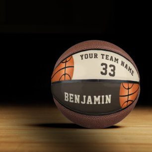 Aangepaste Basketball met naam, team en nummer Basketbal
