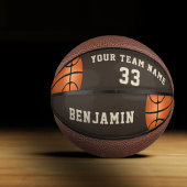 Aangepaste Basketball met naam, team en nummer Basketbal