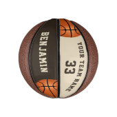 Aangepaste Basketball met naam, team en nummer Basketbal (Verticaal)