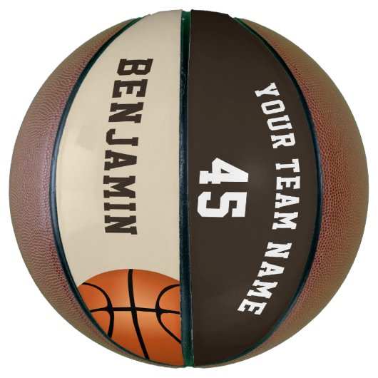 Aangepaste Basketball met naamnummer Basketbal (Verticaal)