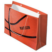 Aangepaste Basketball-naam Groot Cadeauzakje (Voorkant Gekanteld)