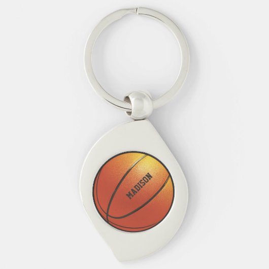 Aangepaste Basketball-naam Sleutelhanger (Voorkant)