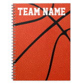 Aangepaste Basketball Player, coach of team Notiti Notitieboek (Voorkant)