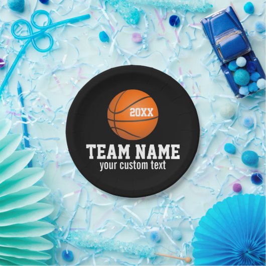 Aangepaste Basketball Player & Team Name Jersey # Papieren Bordje (Feest)