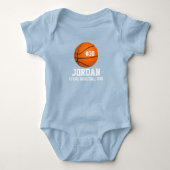 Aangepaste Basketball Player & Team Name Jersey #  Romper (Voorkant)