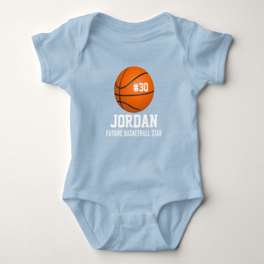 Aangepaste Basketball Player & Team Name Jersey #  Romper (Voorkant)