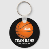 Aangepaste Basketball Player & Team Name Jersey #  Sleutelhanger (Voorkant)