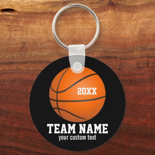 Aangepaste Basketball Player & Team Name Jersey # Sleutelhanger (Voorkant)