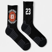 Aangepaste Basketball Player Team Name & Number Sp Sokken (Rechts)