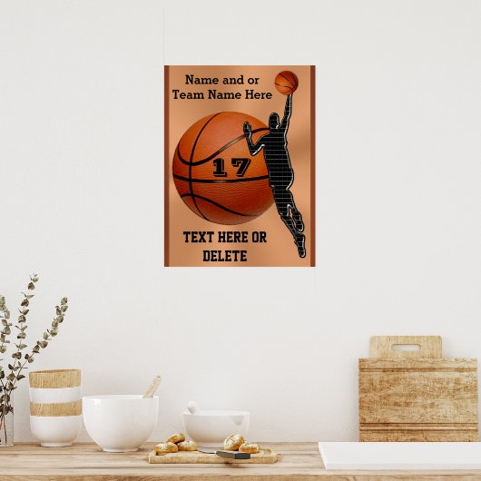 Aangepaste Basketball-Posters Kies Poster formaat (Keuken)