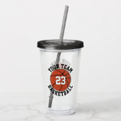 Aangepaste Basketball Team Name & Player Number Sp Acryl Drinkbeker (Achterkant)