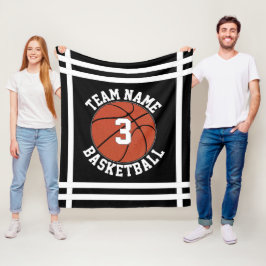 Aangepaste Basketball Team Name & Player Number Sp Fleece Deken