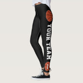 Aangepaste Basketball Team Name & Player Number Sp Leggings (Links)