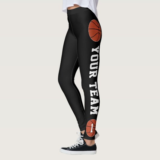 Aangepaste Basketball Team Name & Player Number Sp Leggings (Links)