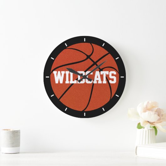 Aangepaste Basketball-tekst Decoratieve wandklok (Huis)